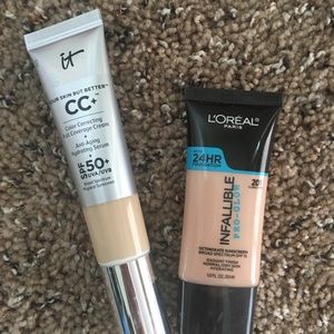 Itcosmetics cc cream & L’Oréal pro glo foundation